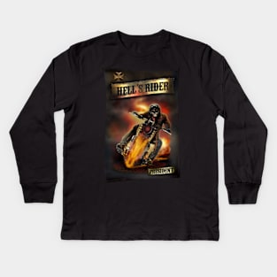 Hell's Motorcycle Rider Kids Long Sleeve T-Shirt